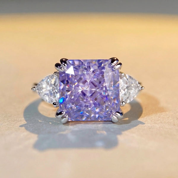 925 Sterling Silver Radiant Cut Zirconia