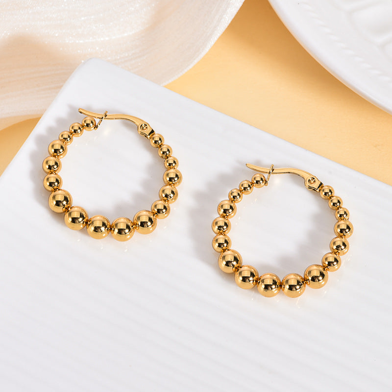 Geometric Stud & Hoop Earrings — Titanium Steel, 18K Gold, 19 Styles to Choose