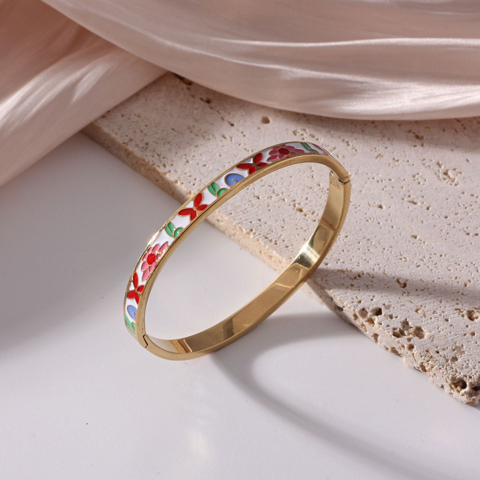 Vintage 18K Gold Plated Stainless Steel