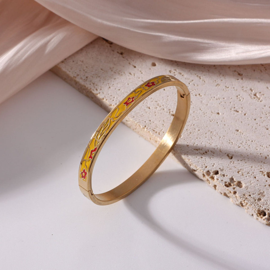 Vintage 18K Gold Plated Stainless Steel