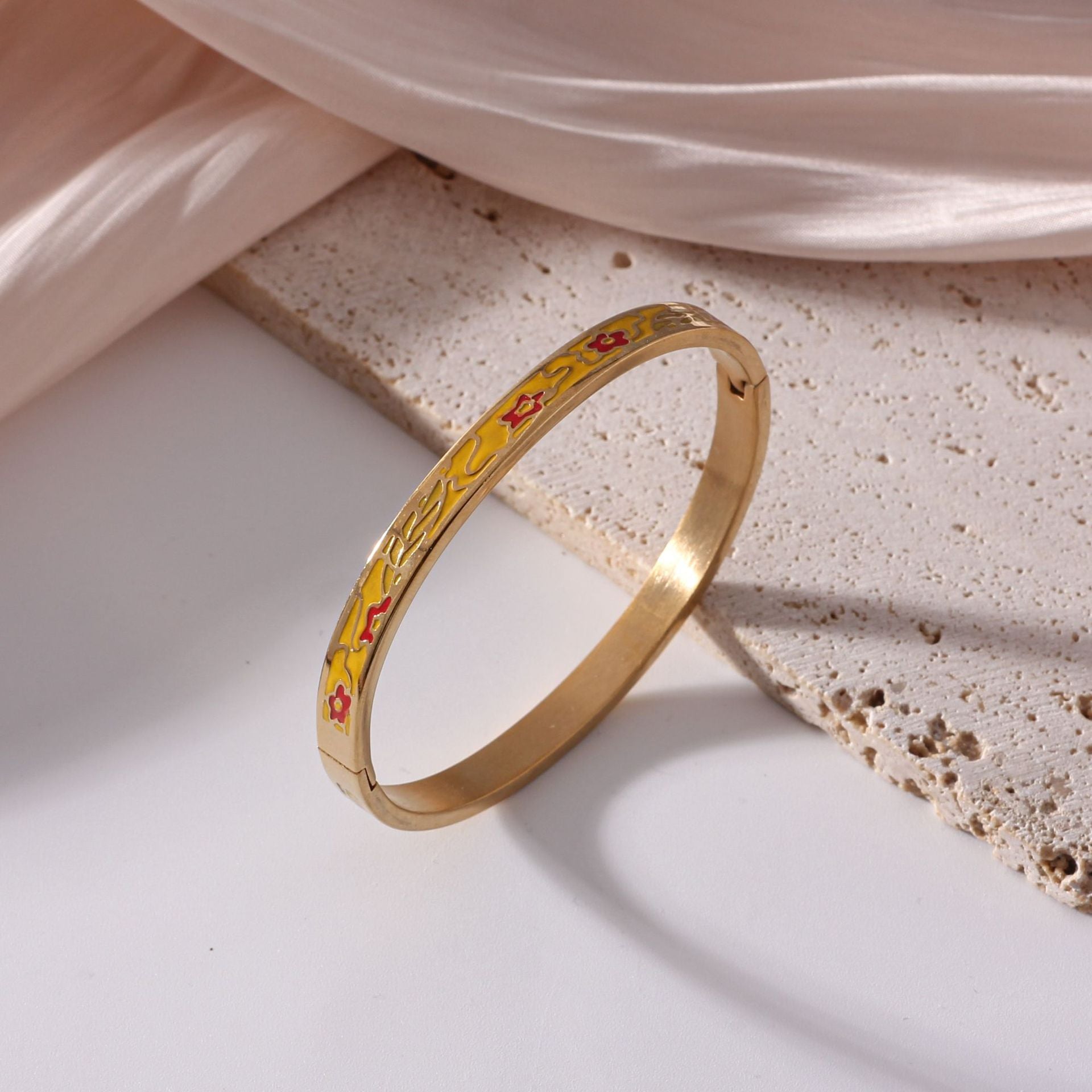 Vintage 18K Gold Plated Stainless Steel