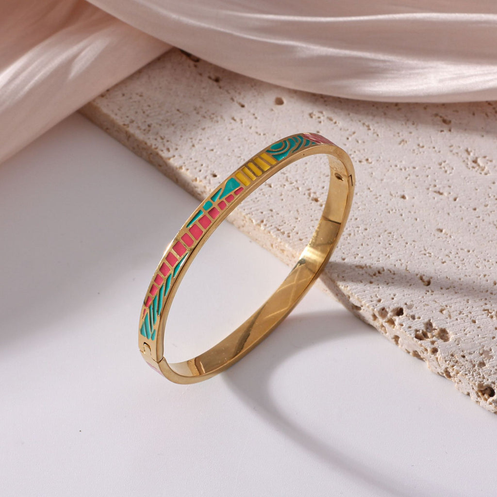 Vintage 18K Gold Plated Stainless Steel