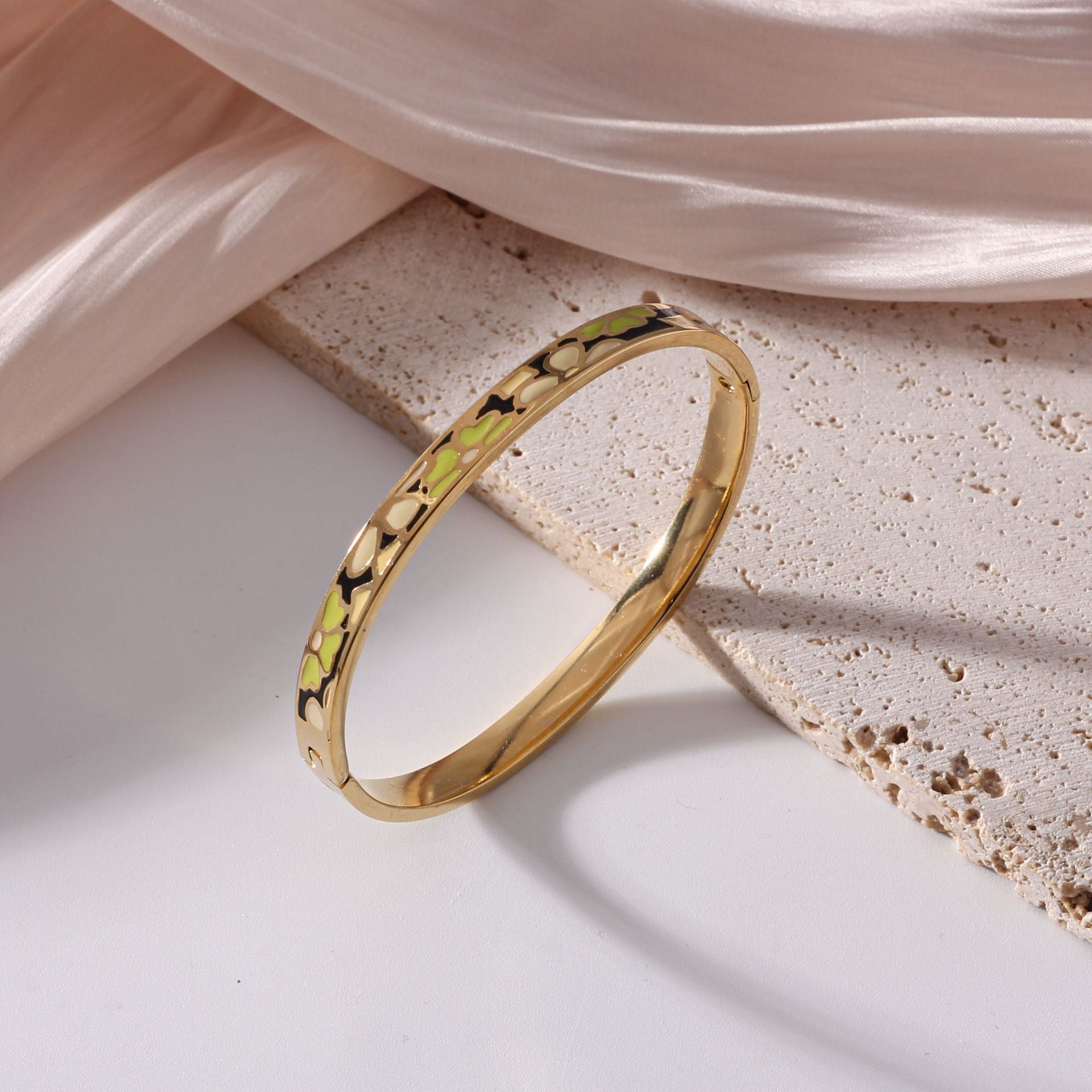 Vintage 18K Gold Plated Stainless Steel