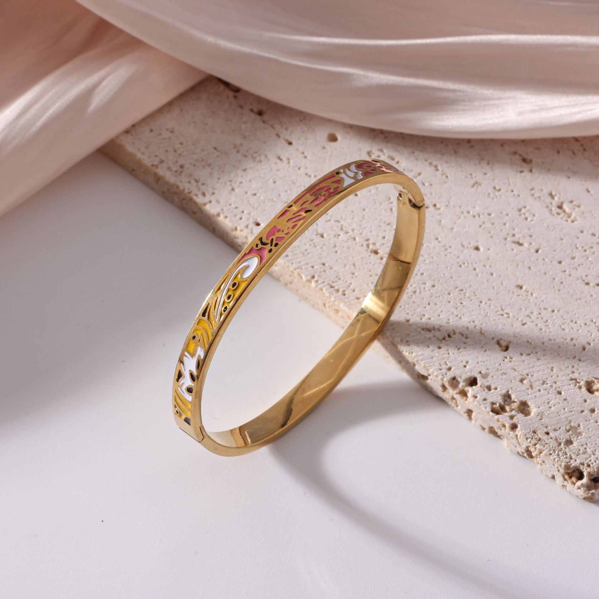 Vintage 18K Gold Plated Stainless Steel