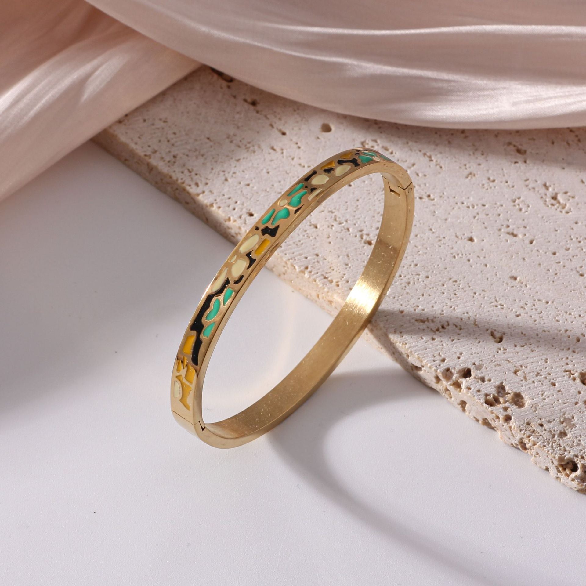 Vintage 18K Gold Plated Stainless Steel
