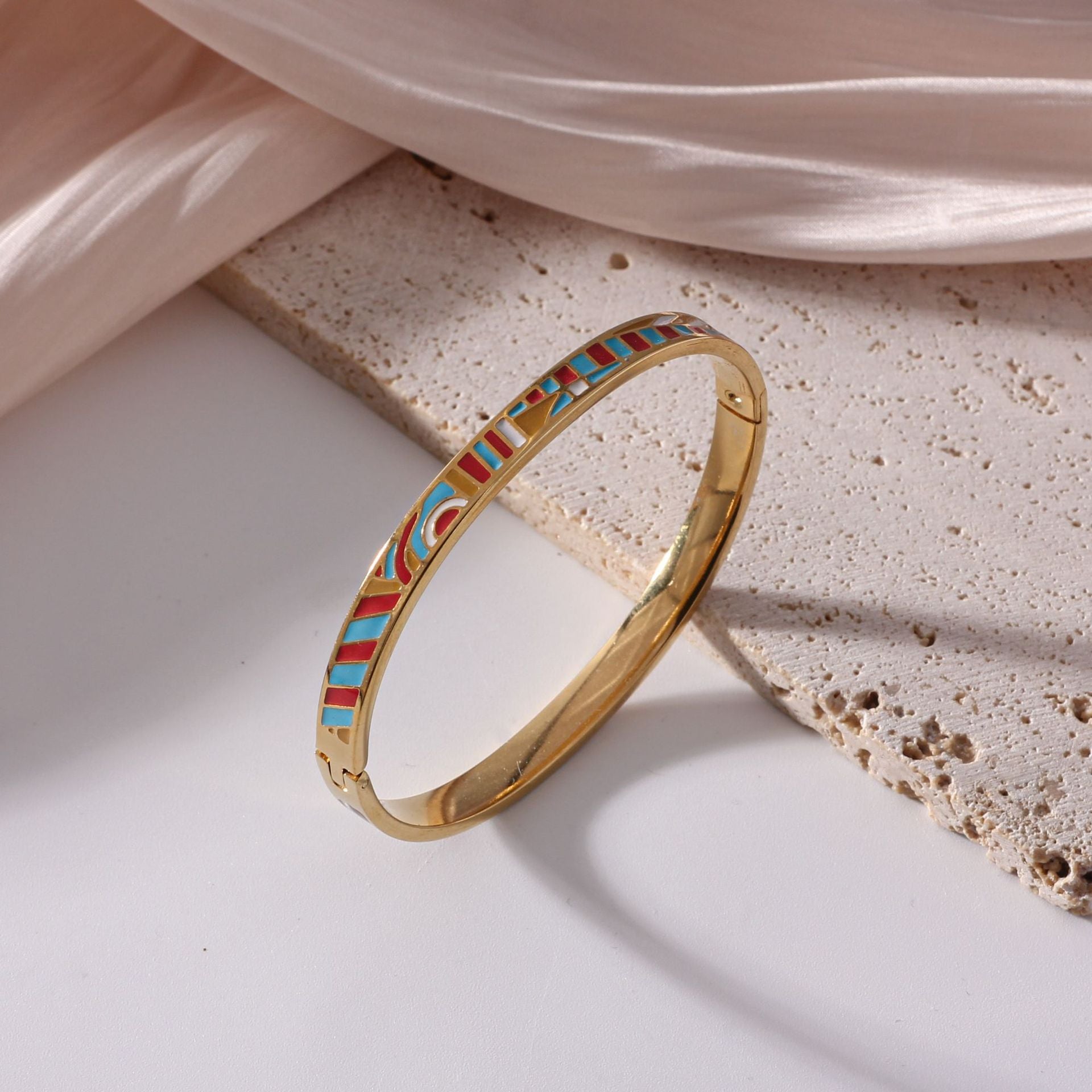 Vintage 18K Gold Plated Stainless Steel
