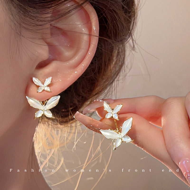 Alloy Rhinestone Artificial Pearl Earrings