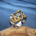 Vintage Stainless Steel Octopus Eye Of Providence Ring Men Gothic Mystery Occult Symbol Polished Punk Jewelry Band Ring - View 4