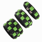Punk Goth Pyramid Rivet PU Leather Bracelet Set For Men Women Rock Streetwear Hip Hop Alloy Studded Wristband Adjustable