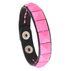 Punk Goth Pyramid Rivet PU Leather Bracelet