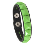 Punk Goth Pyramid Rivet PU Leather Bracelet
