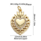 Vintage Gold Copper Religious Pendant Rhinestone Heart Cross Virgin Mary DIY Charm For Jewelry Making Women Accessories - View 3