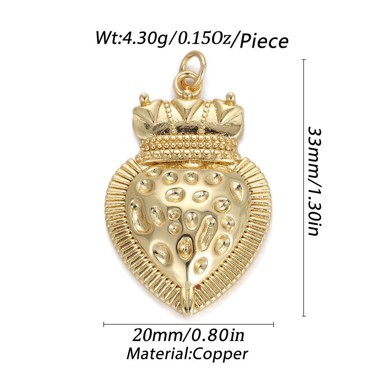 Vintage Gold Copper Religious Pendant