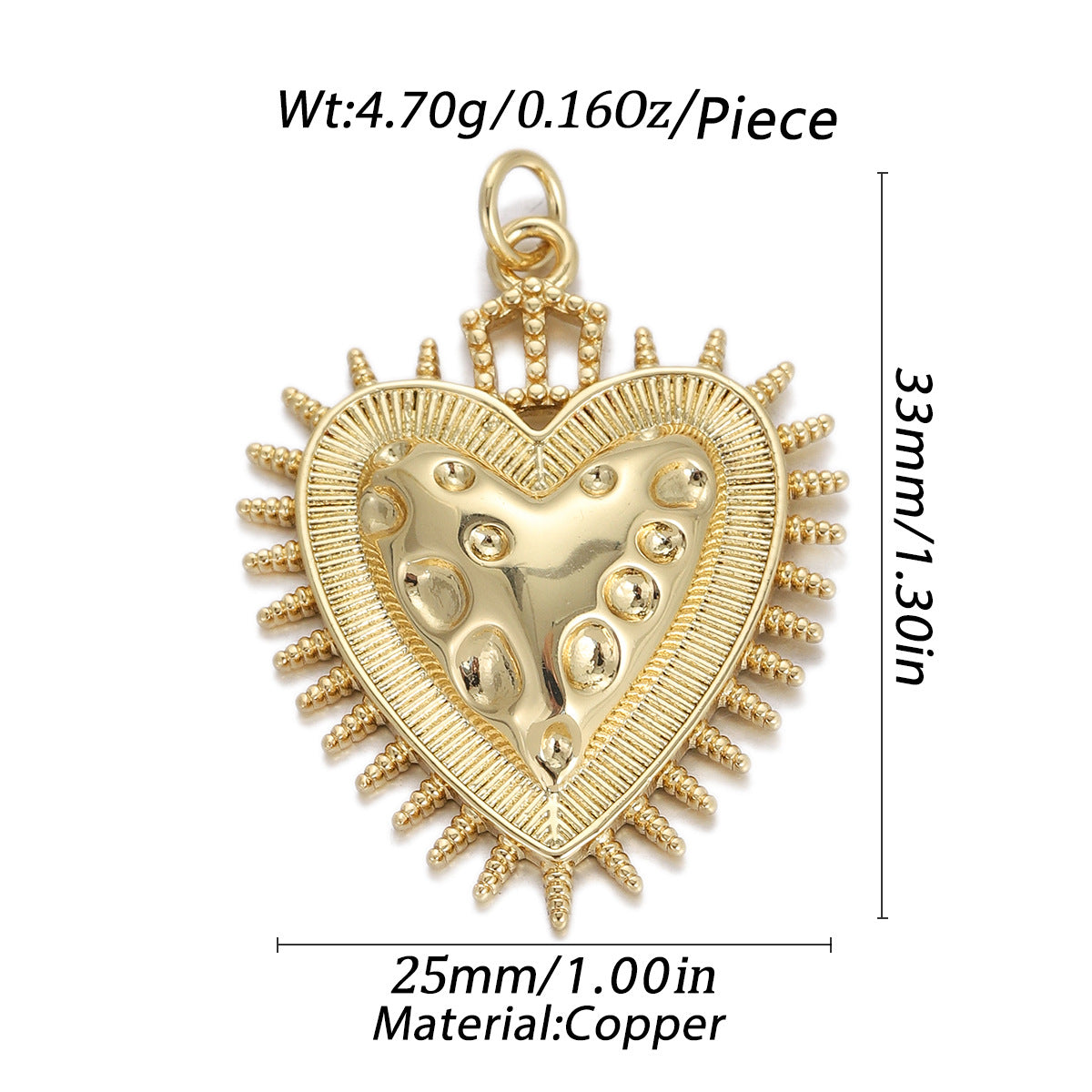 Vintage Gold Copper Religious Pendant