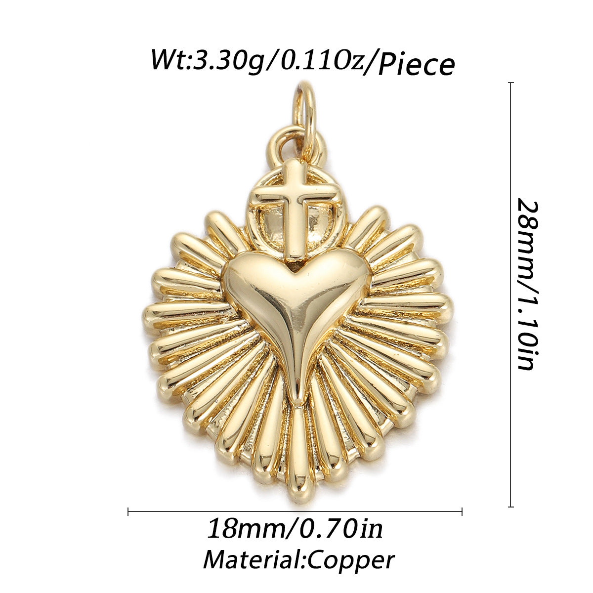 Vintage Gold Copper Religious Pendant