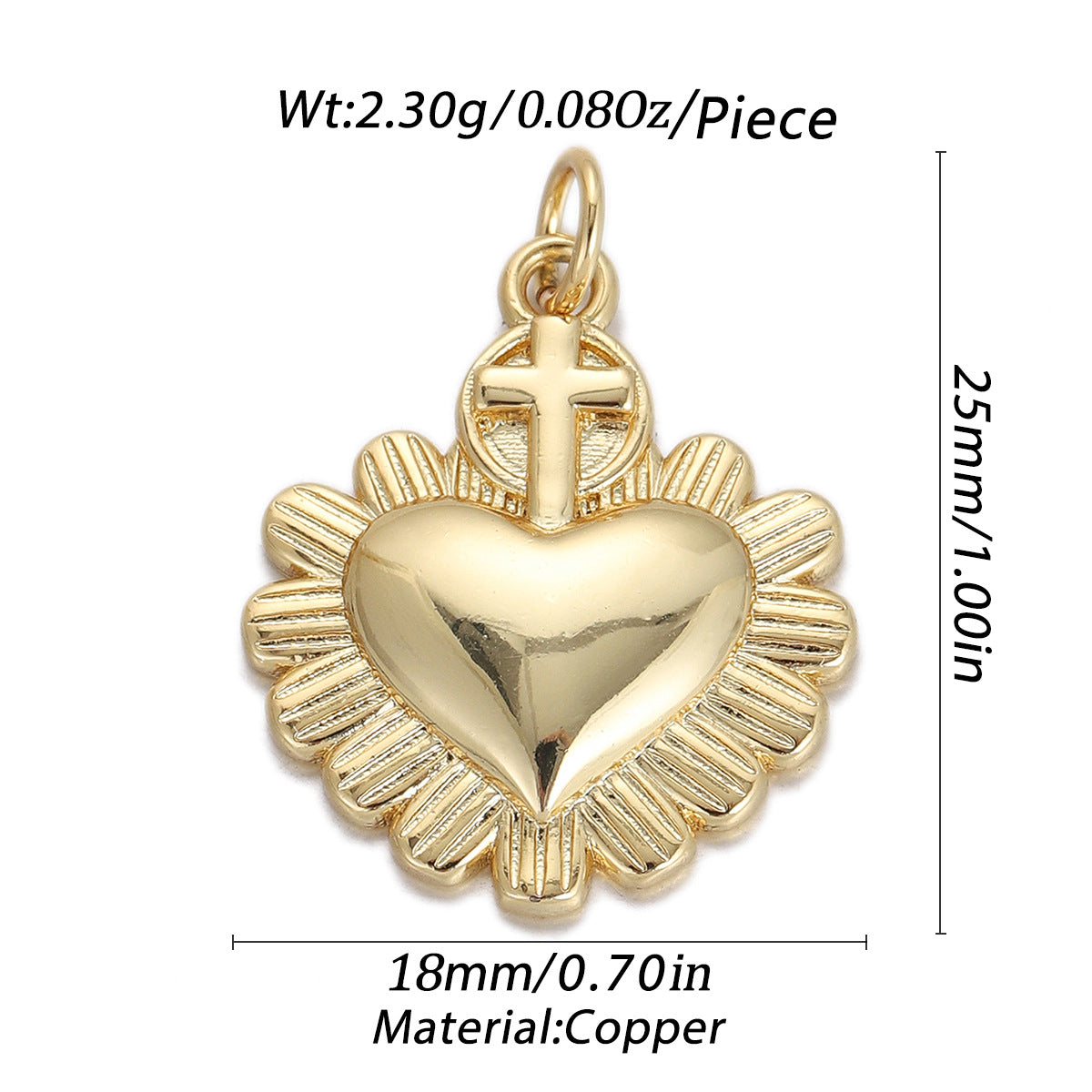 Vintage Gold Copper Religious Pendant