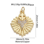 Vintage Gold Copper Religious Pendant