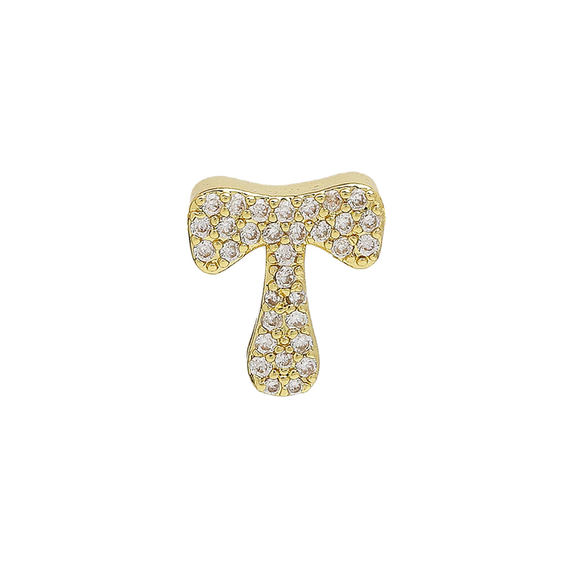 Letter Pendant Bracelet Necklace Brass Cubic