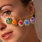 Stainless Steel Embroidery Flower Pendant Gold Plated Flower Series Necklace For Women DIY Jewelry Chain Only Or Pendant Only - View 3
