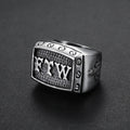 Stainless Steel Signet Ring Men Vintage Biker Punk Style Letters Industrial Design Gothic Jewelry - View 3