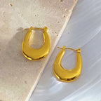 Geometric Irregular Ear Cuff Hoop Earrings — 18K Gold Plated Stainless Steel