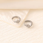 Zircon Heart Cross Butterfly Ear Cuffs — Stainless Steel, 18K Gold, 25 Styles