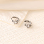 Zircon Heart Cross Butterfly Ear Cuffs — Stainless Steel, 18K Gold, 25 Styles
