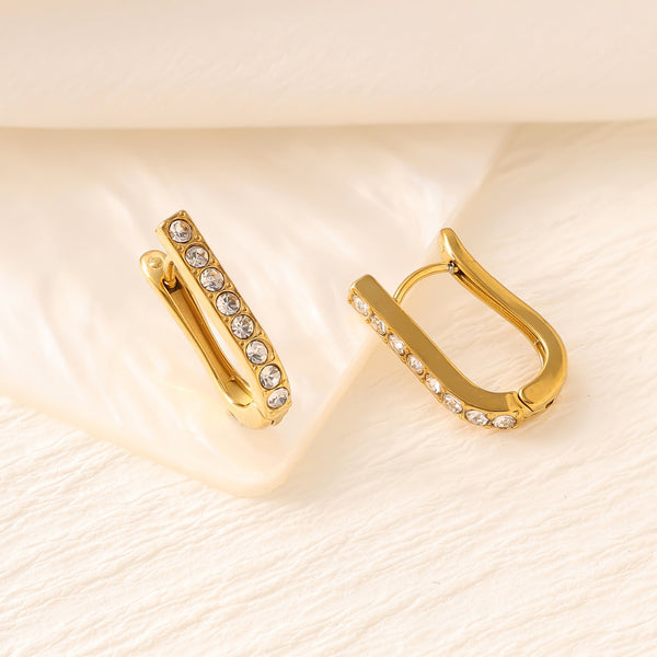 Zircon Heart Cross Butterfly Ear Cuffs — Stainless Steel, 18K Gold, 25 Styles