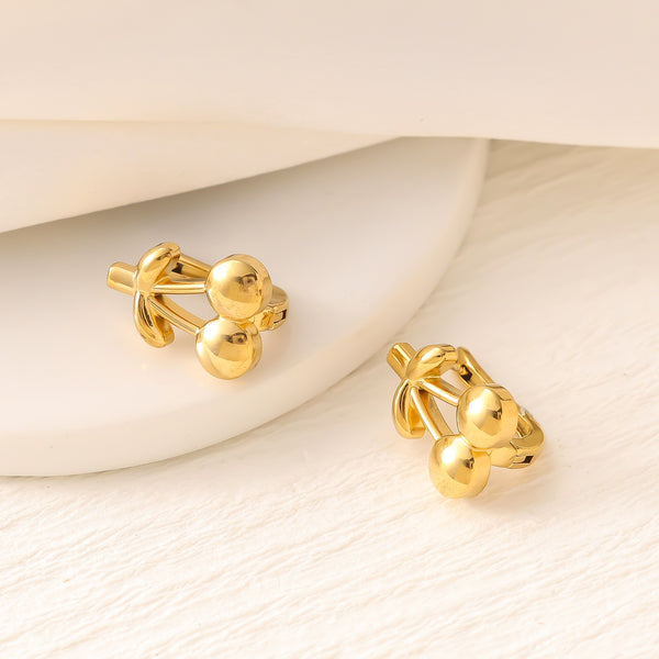 Zircon Heart Star Butterfly Cherry Ear Cuffs Series — Stainless Steel, 18K Gold, 26 Styles
