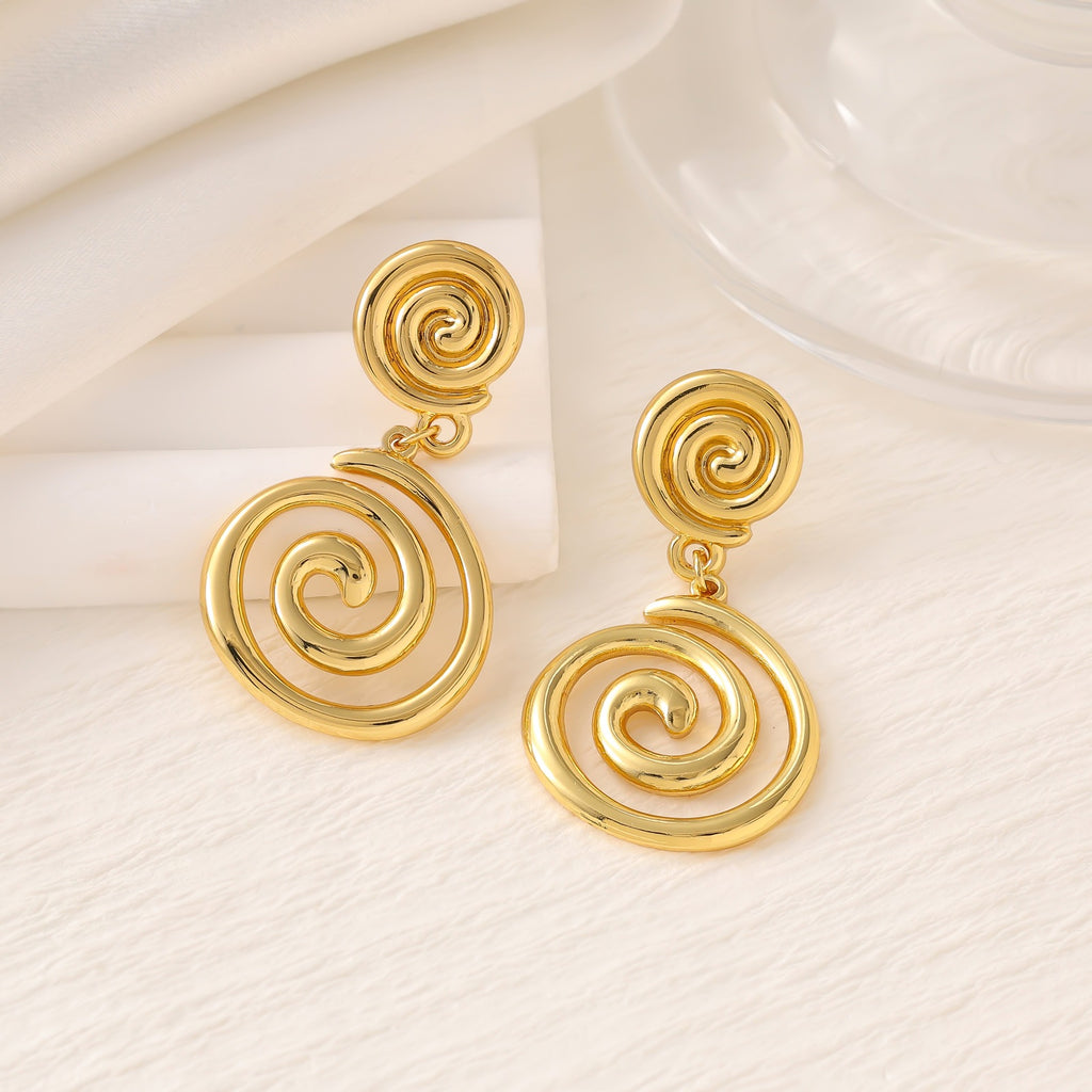 Shell & Five-Point Star Geometric Drop Earrings — Fashion Women Earrings