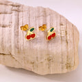Creative Fruit Strawberry Pineapple Banana Cherry Earrings — Stainless Steel