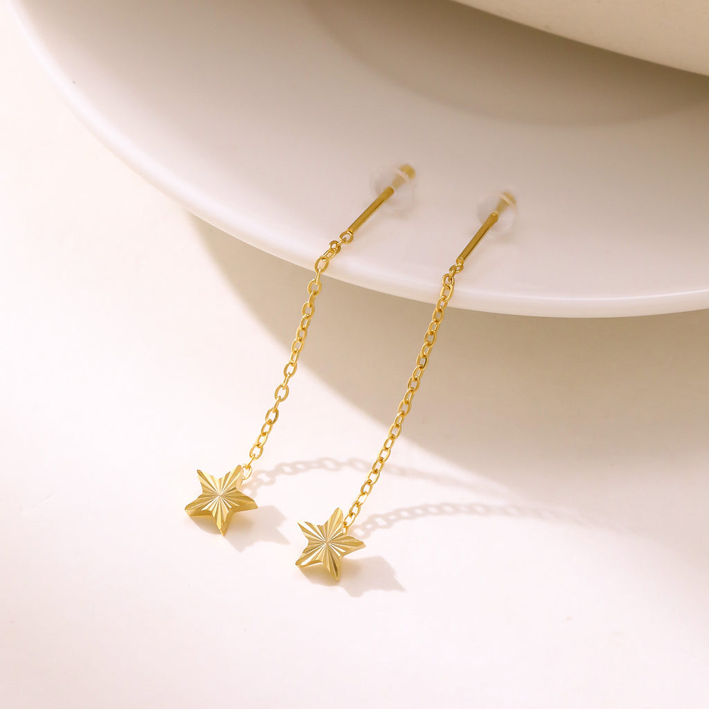 Four-Leaf Clover Butterfly Star Tassel Earrings — Stainless Steel, 14 Designs, EU/US Fashion