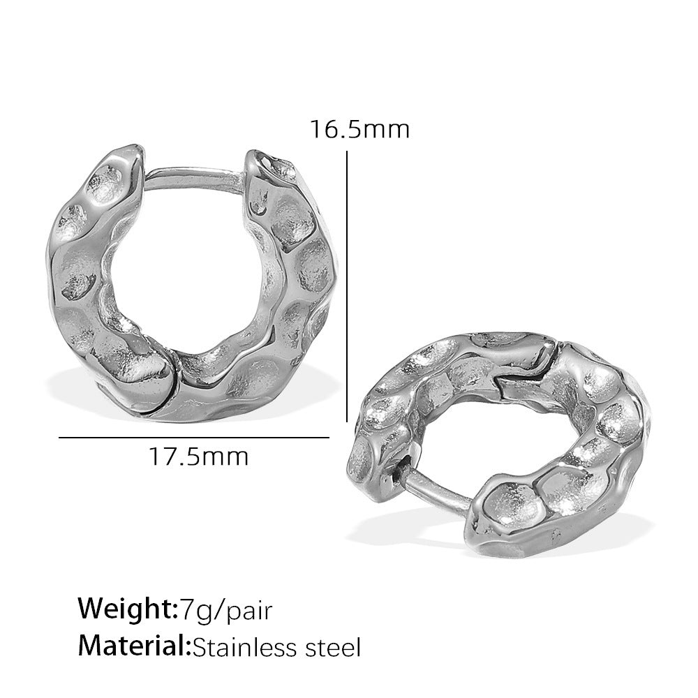Circle Hoop Earrings Collection — Stainless Steel, Geometric, 19 Styles