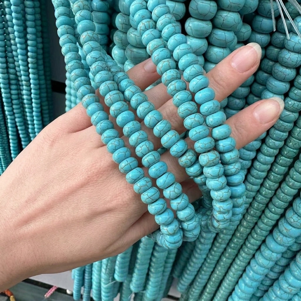 Natural Stone Beads Rondelle Abacus Shape