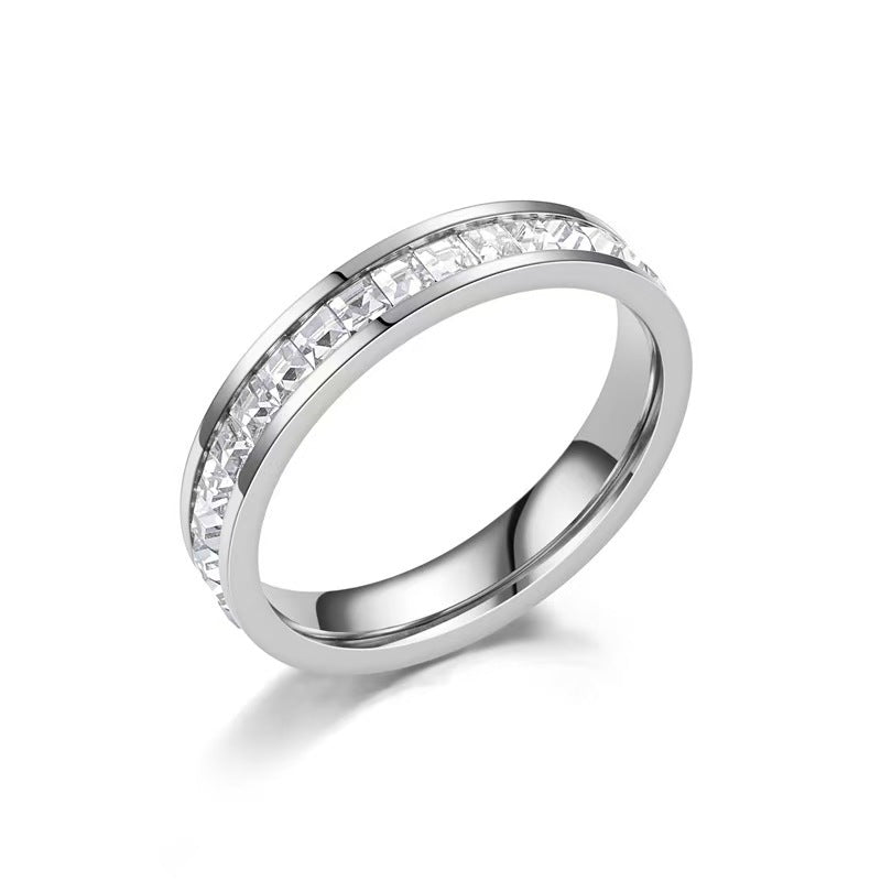 Eternity Ring For Women Titanium Steel Bling