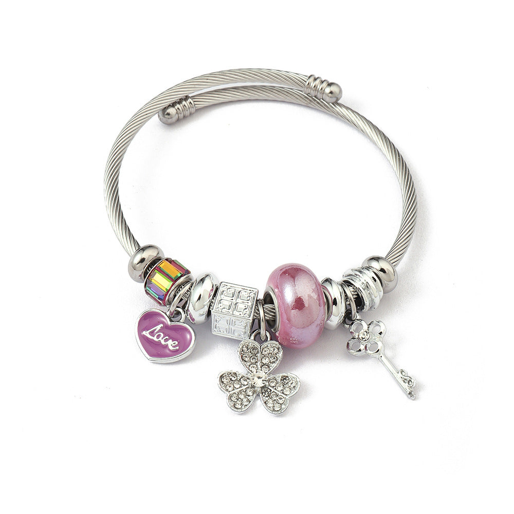 Charm Bracelet Stainless Steel Alloy Pendant