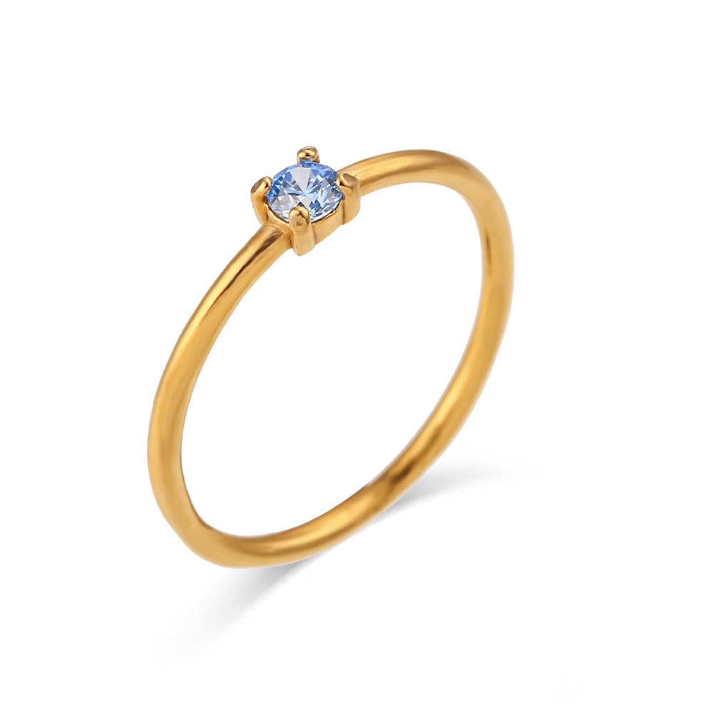Minimalist Thin Band Ring Stainless Steel
