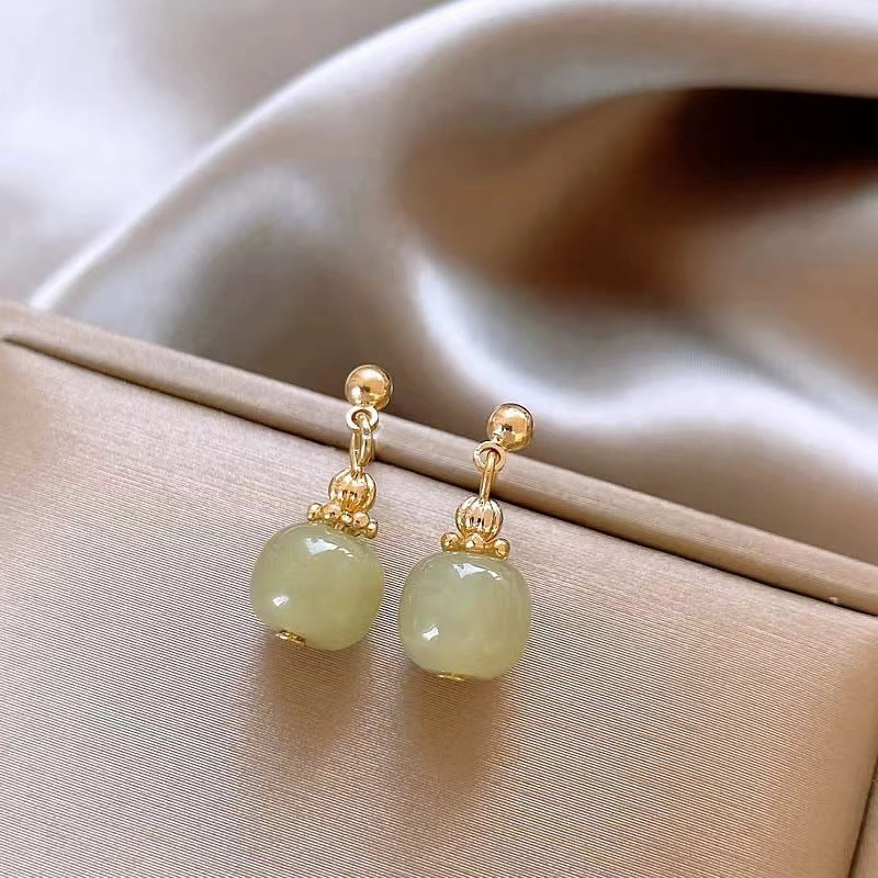 Alloy Rhinestone Artificial Pearl Earrings