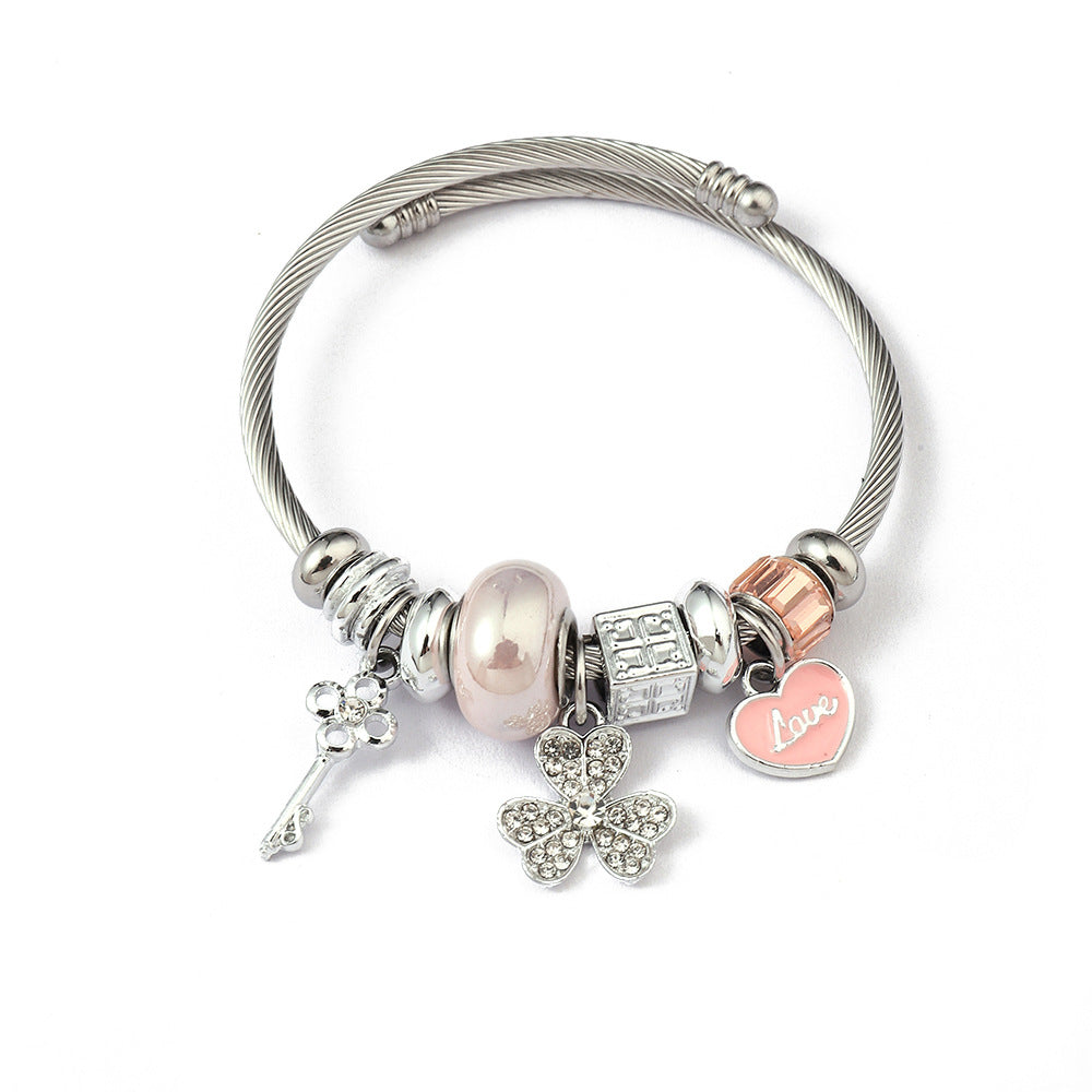 Charm Bracelet Stainless Steel Alloy Pendant