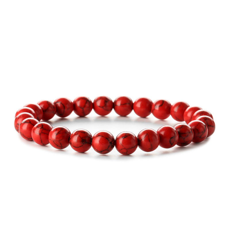 Natural Stone Beaded Bracelet Tiger Eye Lava