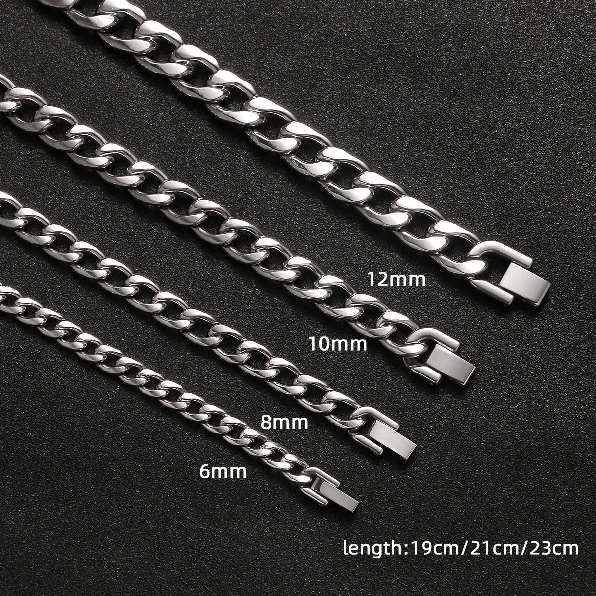 Cuban Link Bracelet Stainless Steel Polished Bold NK Chain Hip Hop Punk Style Jewelry Buckle For Men Women - View 4
