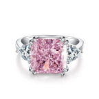 925 Sterling Silver Radiant Cut Zirconia