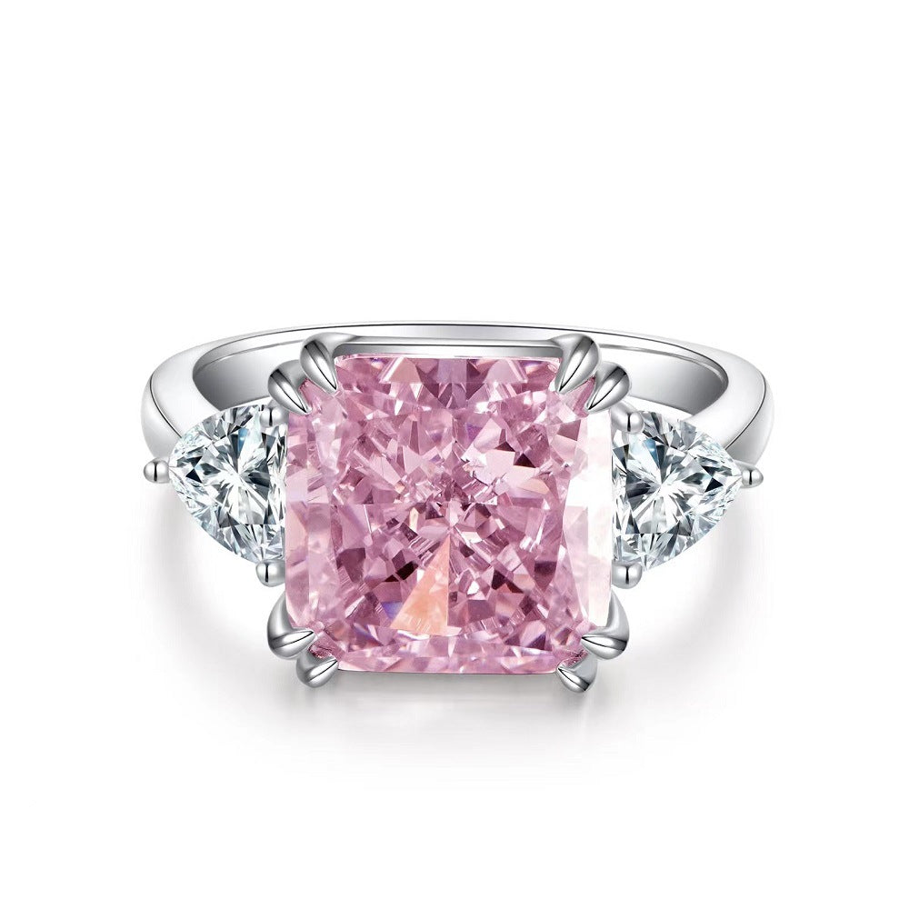 925 Sterling Silver Radiant Cut Zirconia