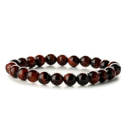 Natural Stone Beaded Bracelet Tiger Eye Lava Stone Agate Elastic Handmade Unisex Healing Yoga Jewelry - View 3