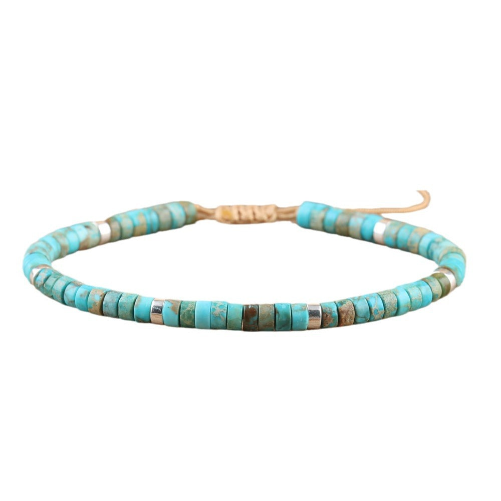 Natural Stone Beaded Bracelet Handmade Braided Adjustable Rope Bohemian Ethnic Vintage Jewelry For Unisex - View 5