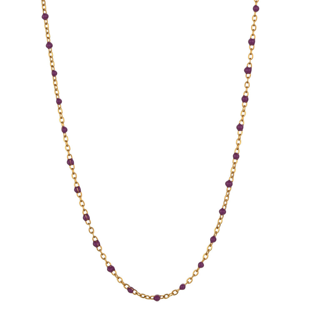 Colorful Enamel Bead Stainless Steel