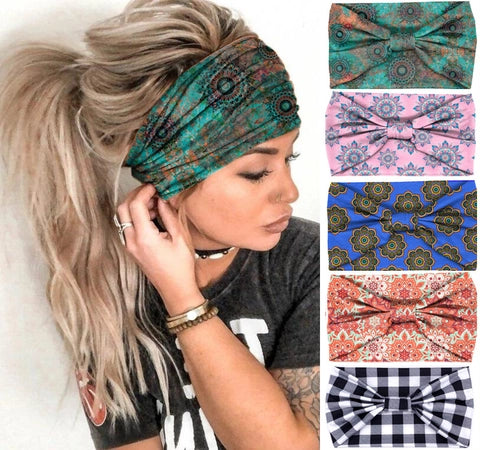 Women's Casual Plaid Flower Printed Wide