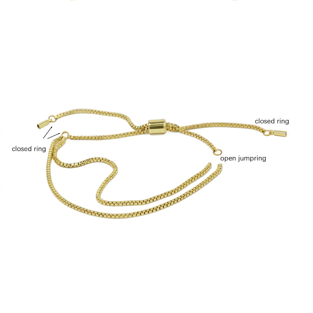 Letter Pendant Bracelet Necklace Brass Cubic Zirconia 18K Gold Plated Adjustable Box Chain Micro Pave Iced Out Women Jewelry - View 4