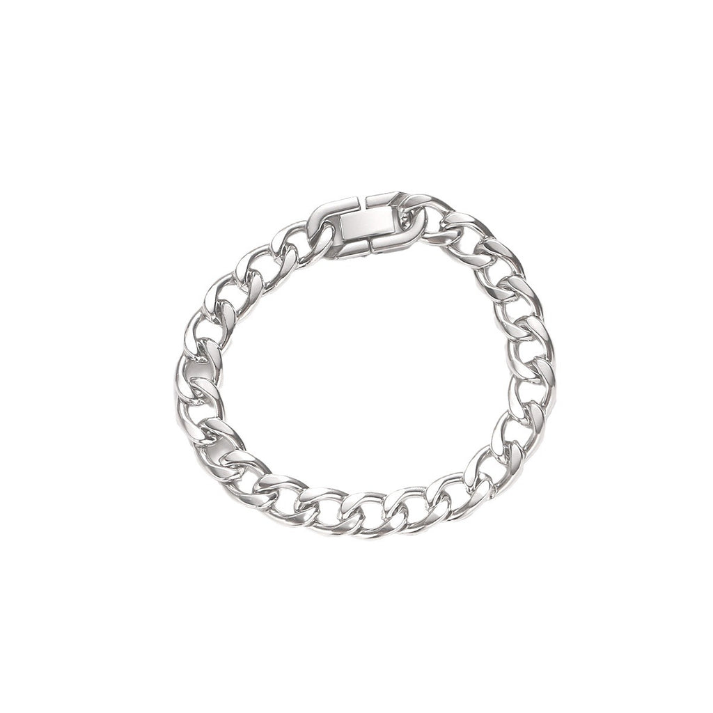 Cuban Link Bracelet Stainless Steel Polished Bold NK Chain Hip Hop Punk Style Jewelry Buckle For Men Women - View 5
