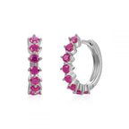 Fashion Zircon Earrings Brass Jewelry Hoop Ear Cuff Flower Drop Women Elegant Decorative Accessories - View 2